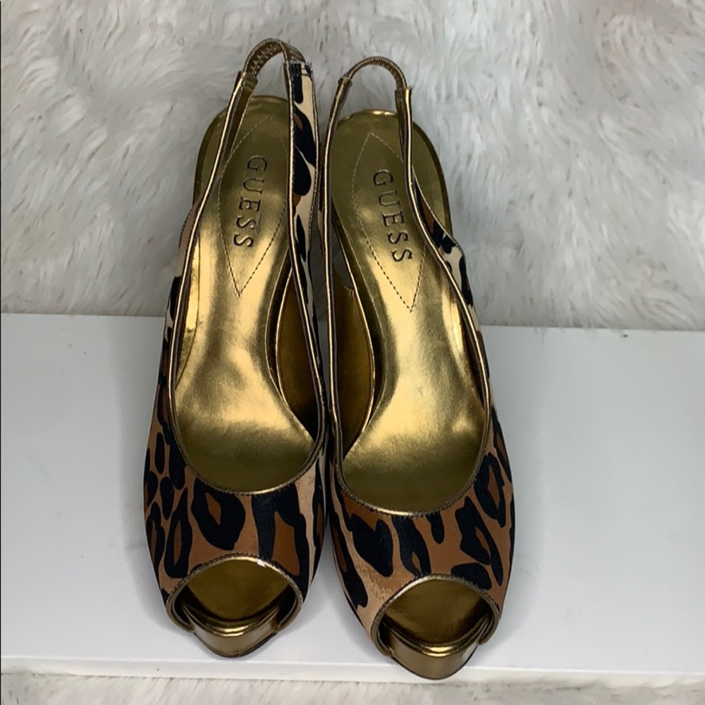 Guess heels animal print